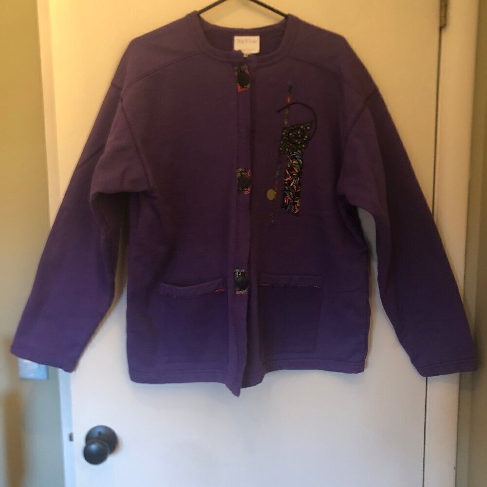 Nuviews Creations Hand-Crafted Patchwork Purple S… - image 2